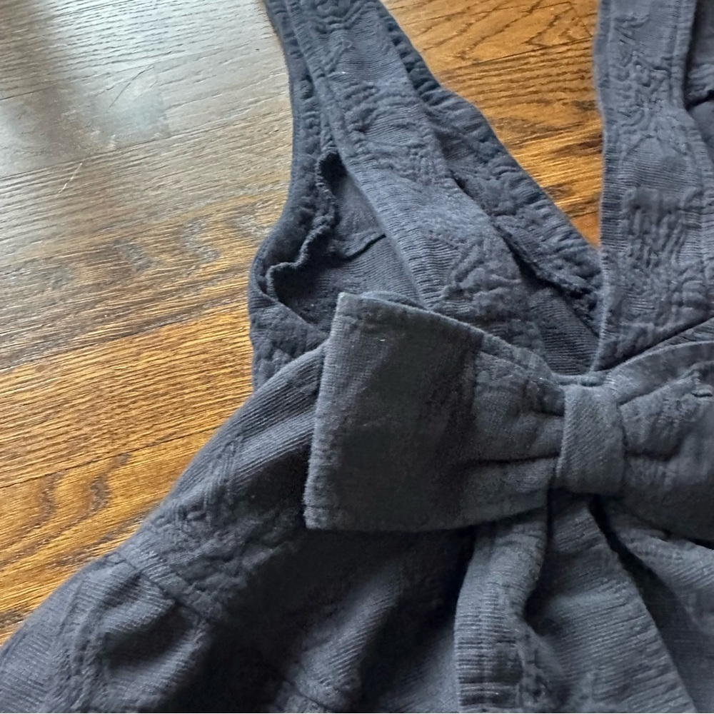 Free People Elegant Black Bow-Back Mini cocktail Dress - Picture 10 of 16